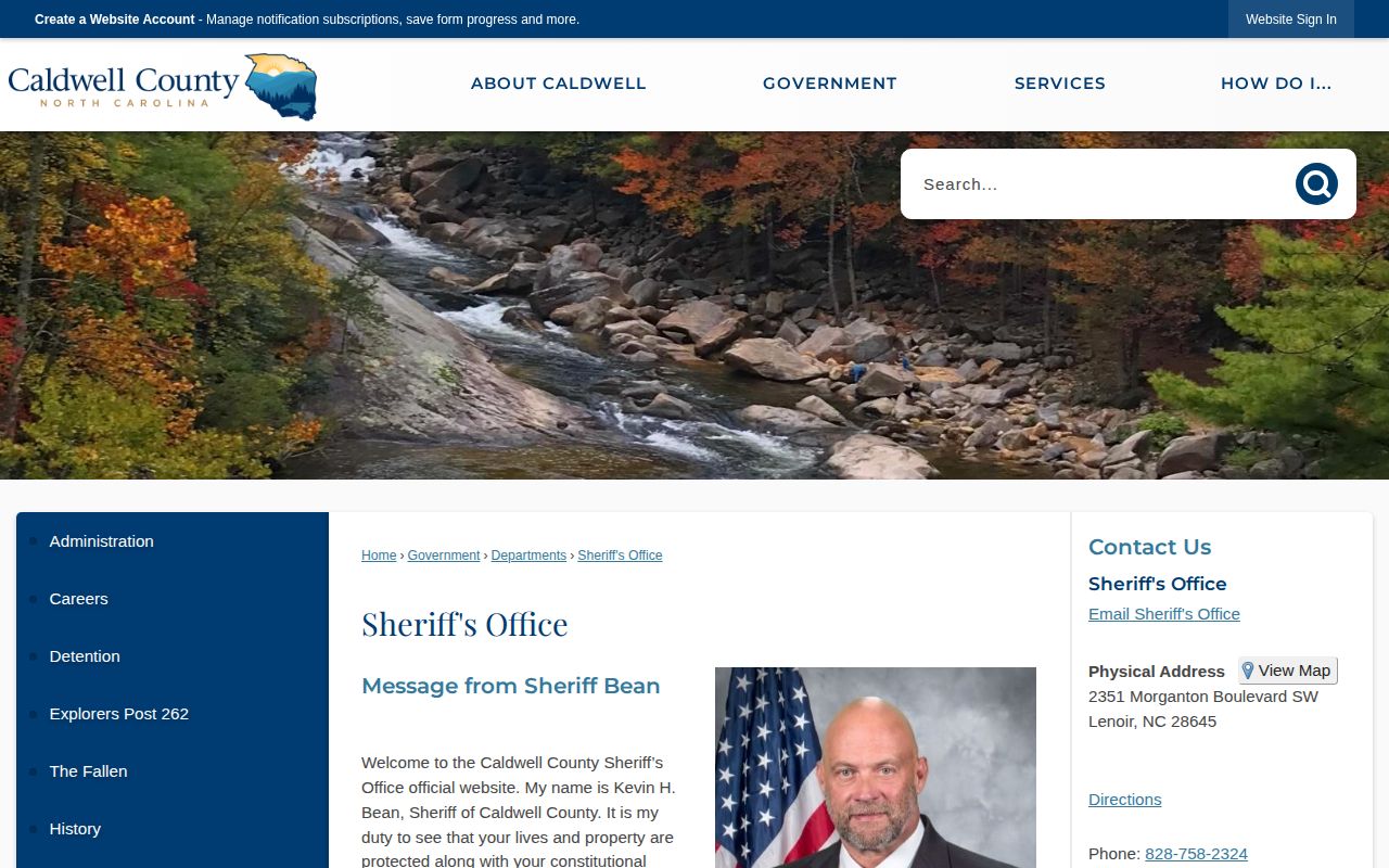 Caldwell County Sheriff official records and booking information source